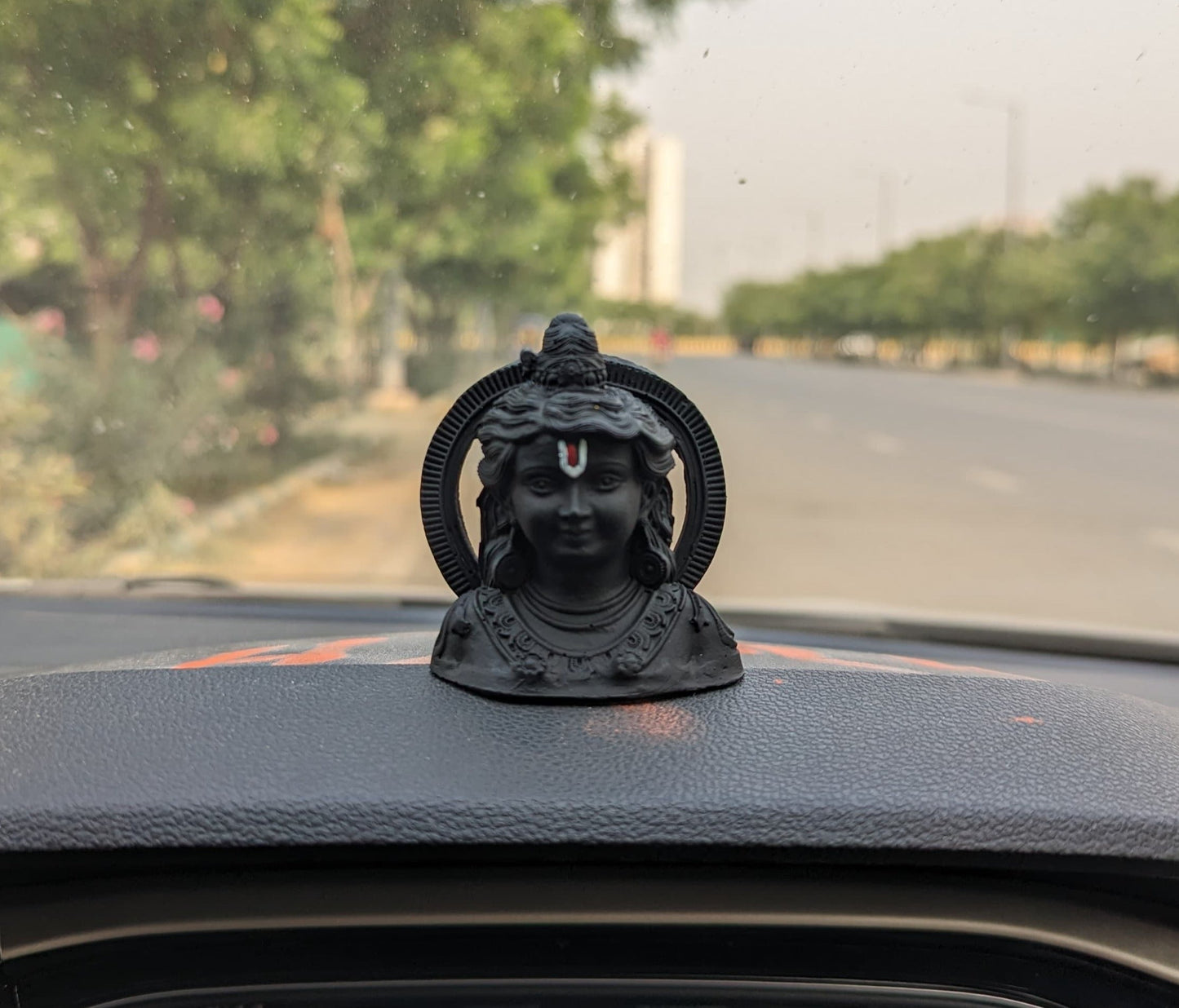 Ram Lalla Ji Face Idol For Car Dashboard (2 x 2 x 1.5 inch)
