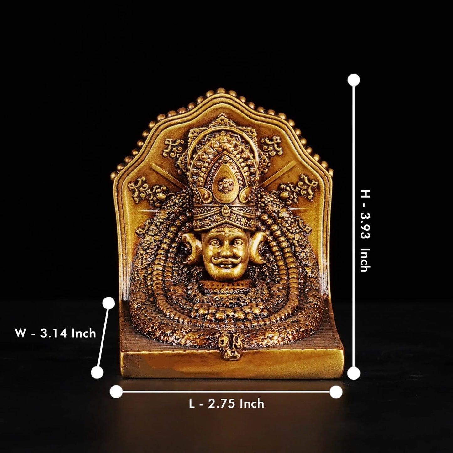 Khatu Shyam Ji Idol For Car Dashboard (2.75 x 3.14 x 4 inch)