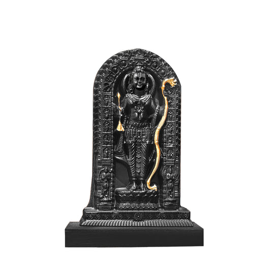 Ram Lalla Idol Miniature Sculpture Height 7 Inchs, Shri Ram Murti, Balak Ram Mandir Ayodhya Black 3D Printed UV Resin Statue for Home