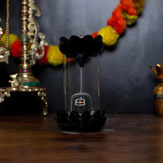 Shivling Smoke Fountain Incense Holder with 10 Free Backflow Cones For Home Decor | Pooja Room