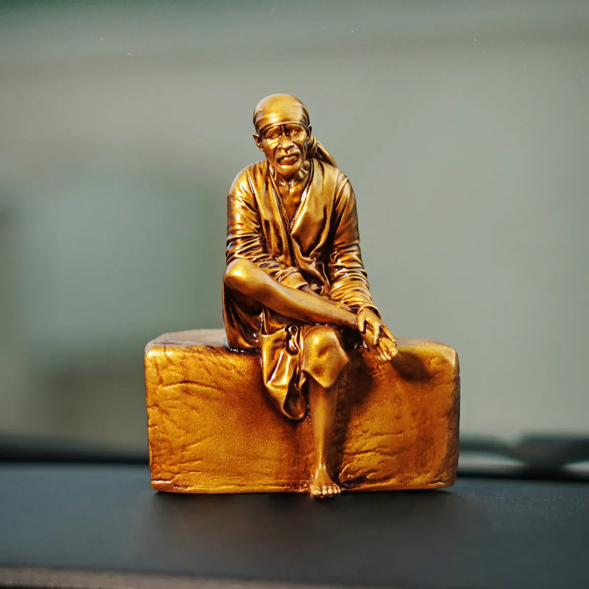 Sai Baba Idol For Car Dashboard (2.5 x 2.5 x 4 inch)