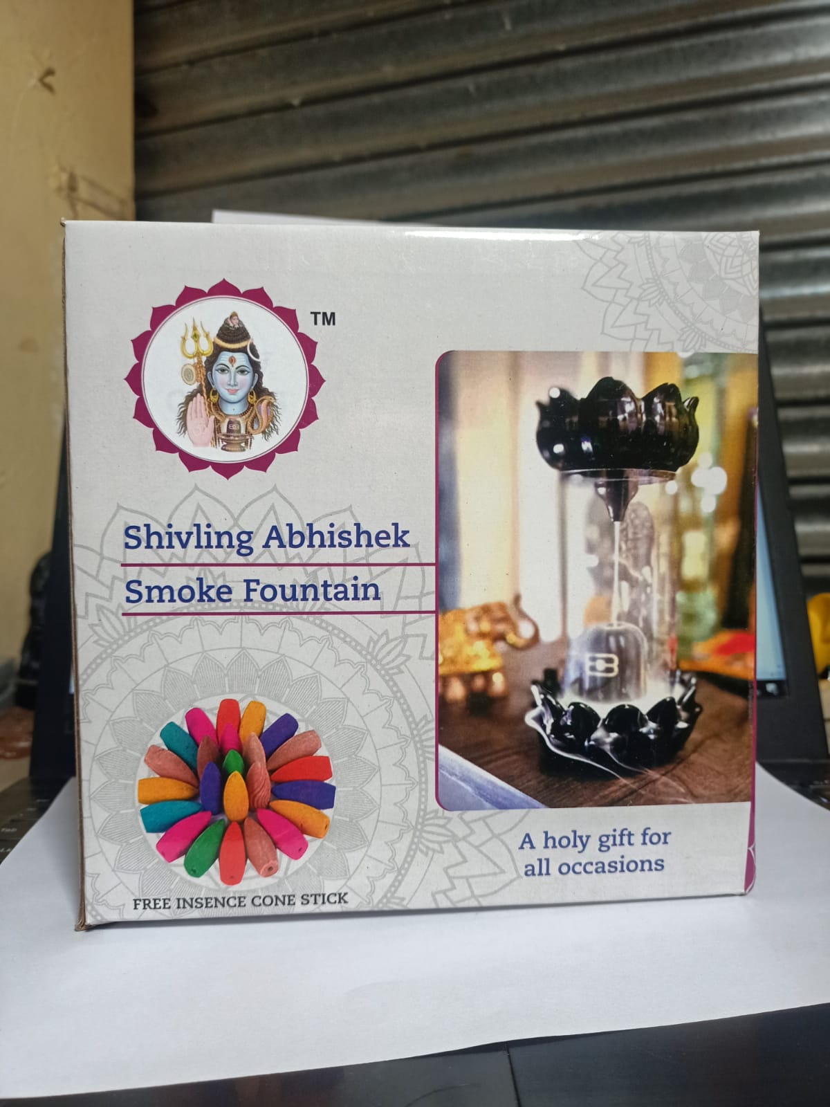 Shivling Smoke Fountain Incense Holder with 10 Free Backflow Cones For Home Decor | Pooja Room