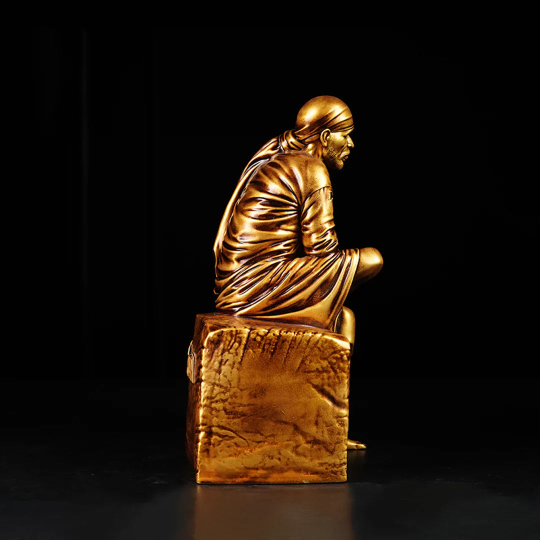Sai Baba Idol For Car Dashboard (2.5 x 2.5 x 4 inch)