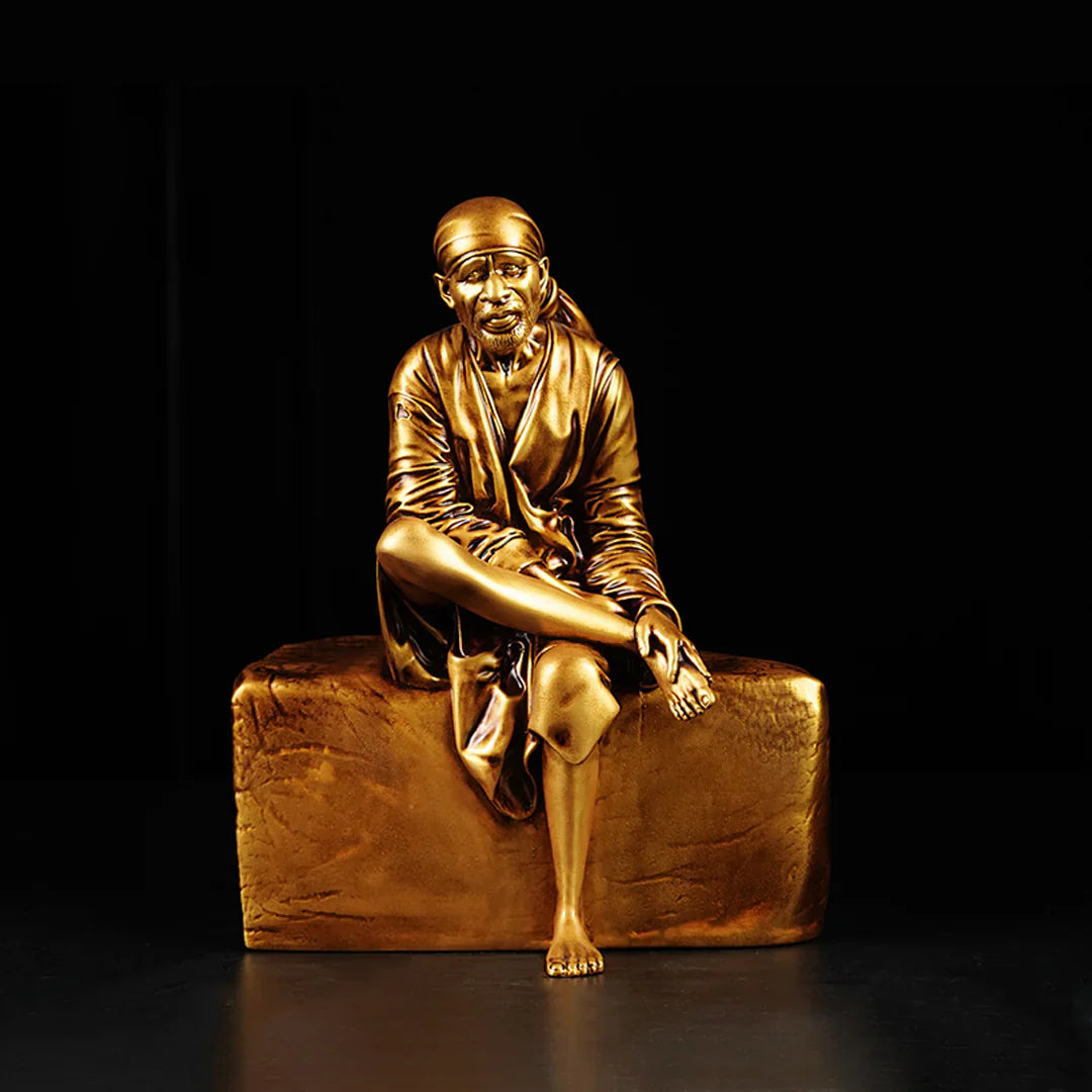 Sai Baba Idol For Car Dashboard (2.5 x 2.5 x 4 inch)