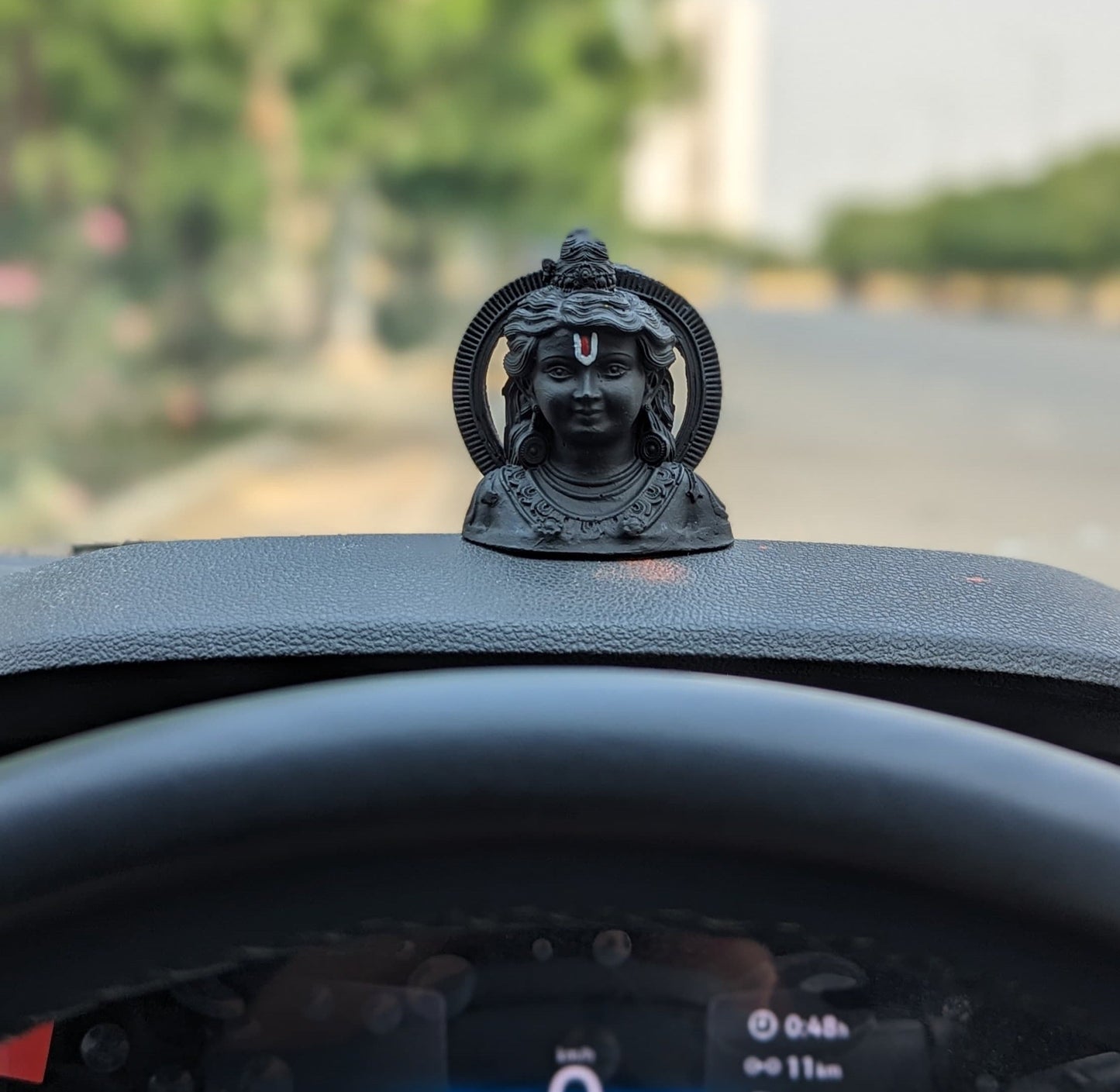 Ram Lalla Ji Face Idol For Car Dashboard (2 x 2 x 1.5 inch)