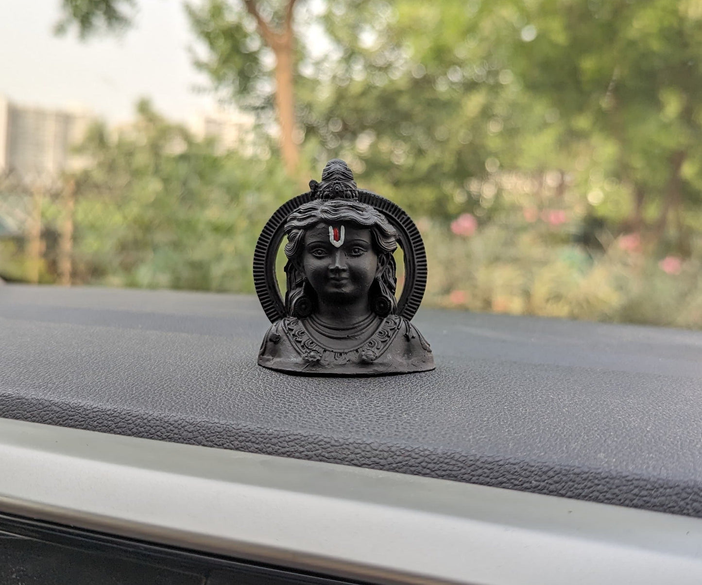 Ram Lalla Ji Face Idol For Car Dashboard (2 x 2 x 1.5 inch)