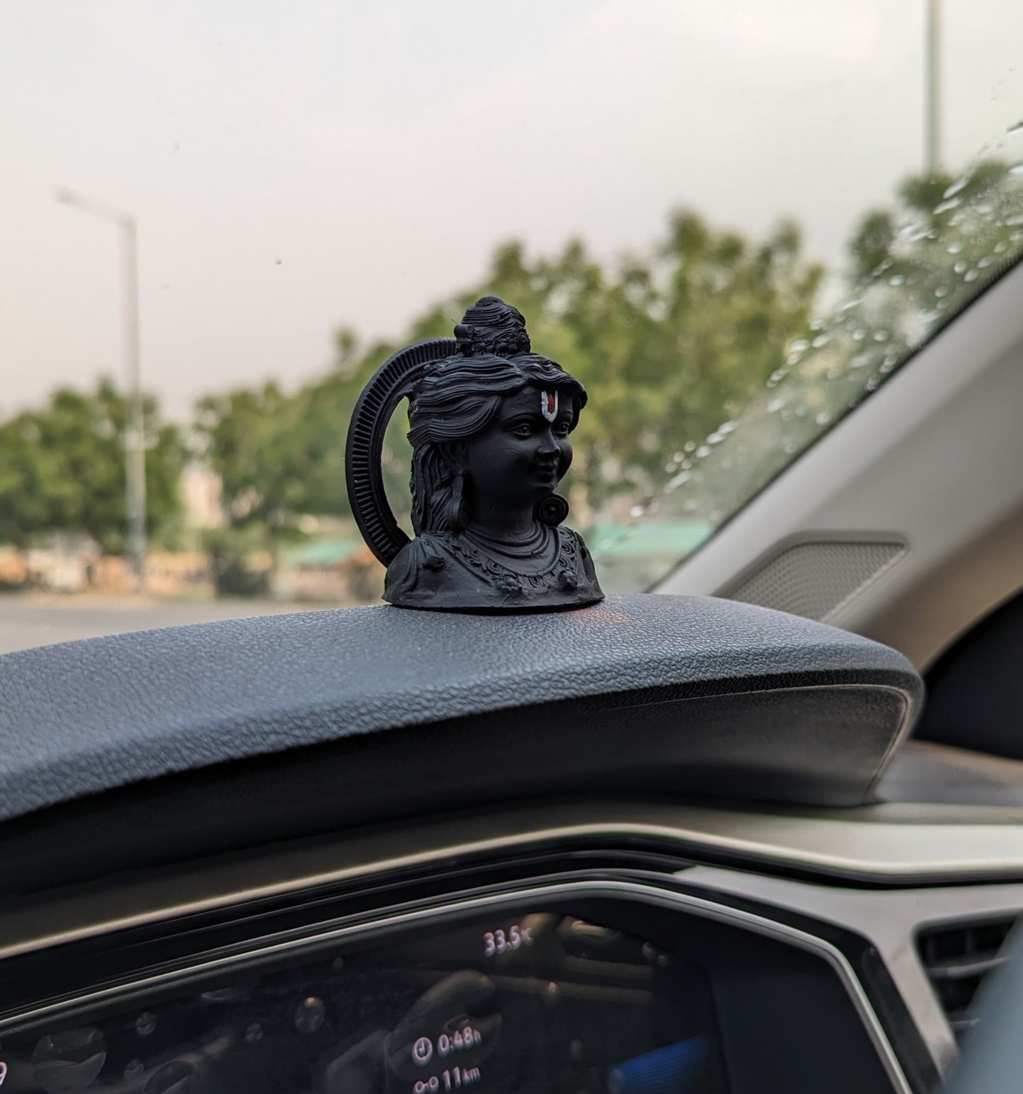 Ram Lalla Ji Face Idol For Car Dashboard (2 x 2 x 1.5 inch)