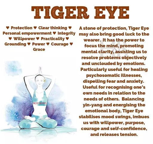 Tiger's Eye Bracelet for peace, courage, creativity and overcoming fear (Unisex)