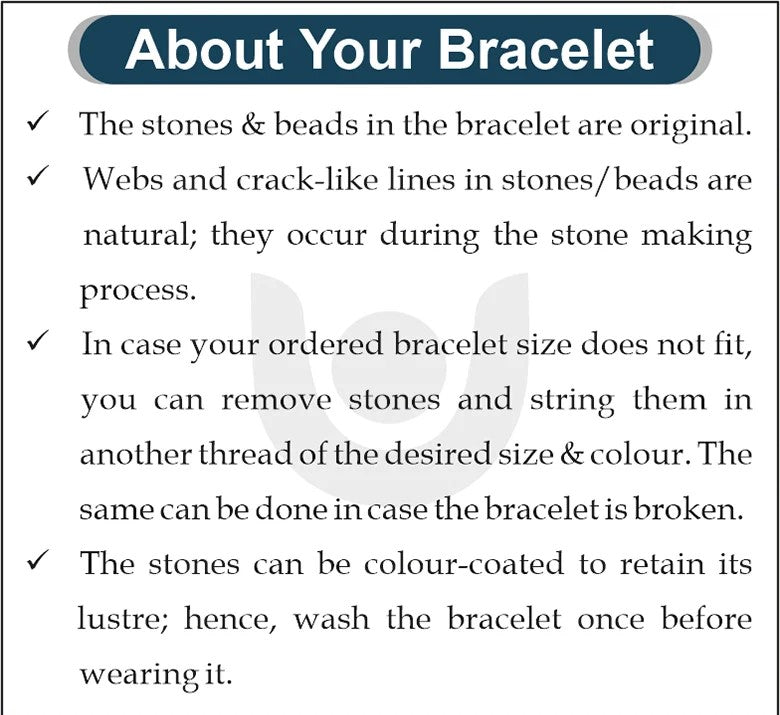 Amethyst Bracelet to brings calmness, reduces stress & anxiety, and gives spiritual success. (Unisex)