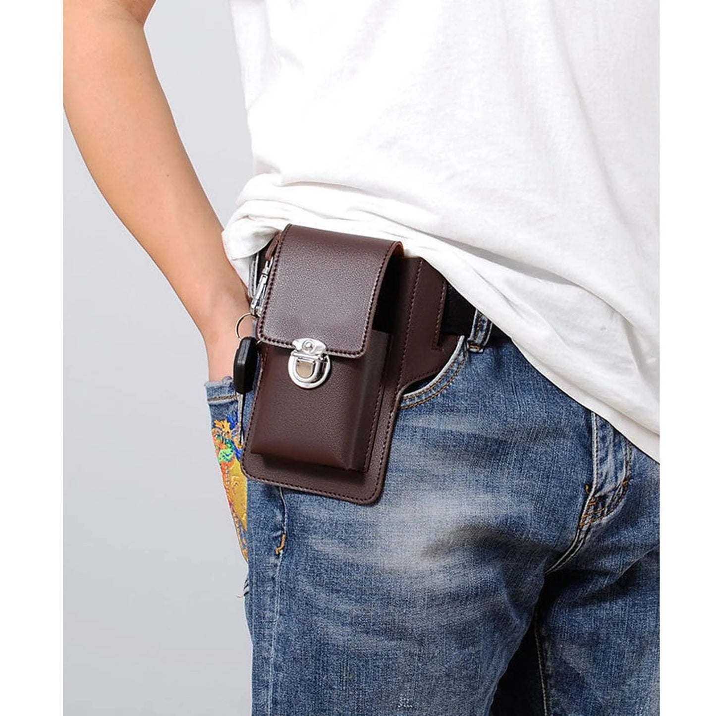 Buy 1 get 1 Free Belt Phone Pouch Cell Phone Belt Holder for Men Cell Phone Holster Belt Clip Phone Case for Women and Men