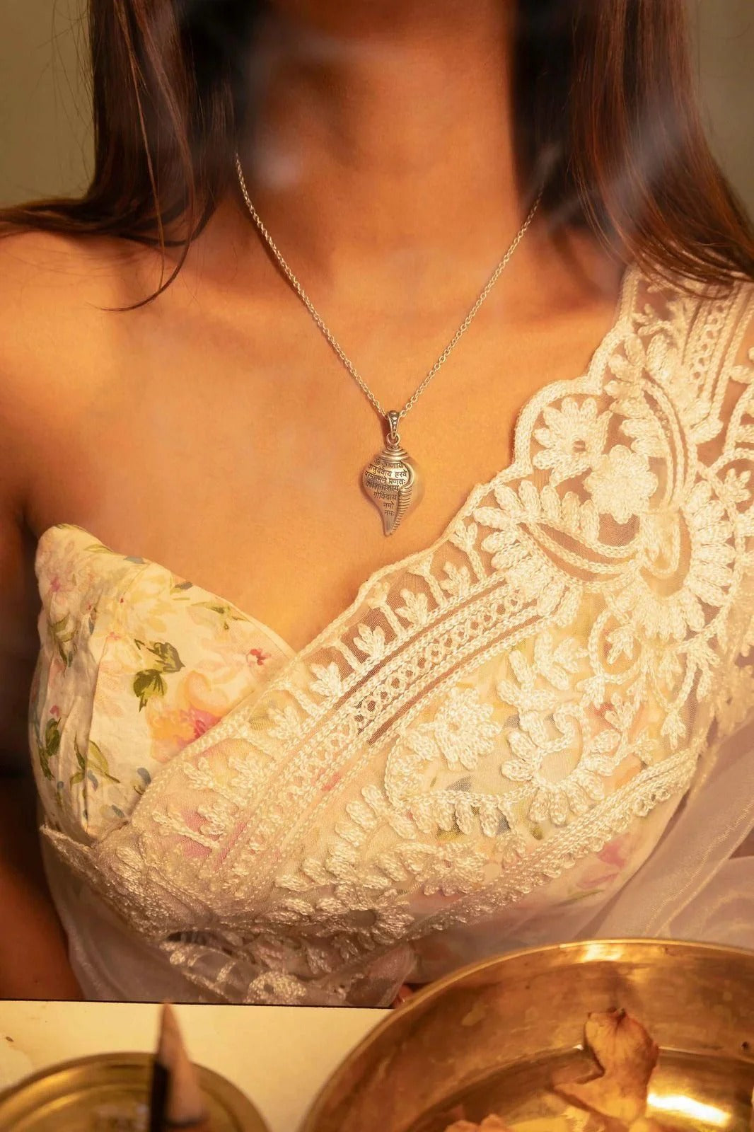 Buy 1 Get 1 Free Gift Shri Krishna Shankha Pendant with Chain