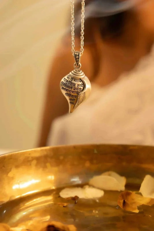 Buy 1 Get 1 Free Gift Shri Krishna Shankha Pendant with Chain