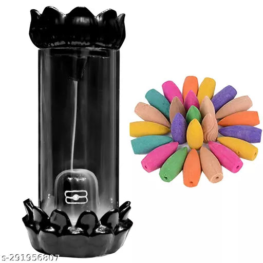 Shivling Smoke Fountain Incense Holder with 10 Free Backflow Cones For Home Decor | Pooja Room